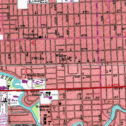 Topographic Map of Seventh Day Adventist Church-Salem, FL