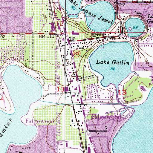 Topographic Map of Church of God on Orange Avenue, FL