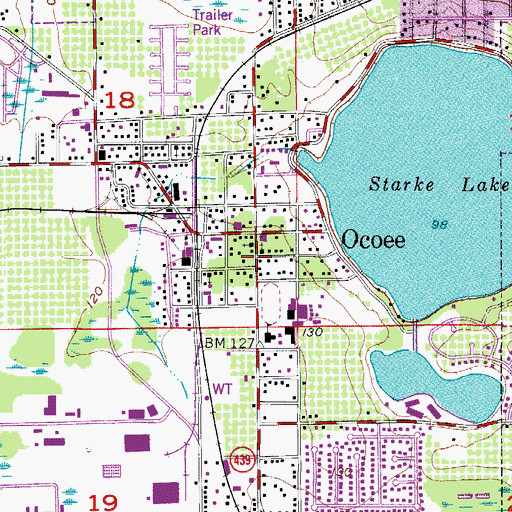 Topographic Map of Church of God of Ocoee, FL