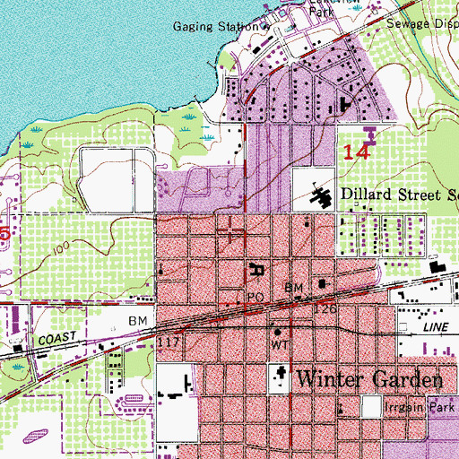 Topographic Map of Church of God, FL