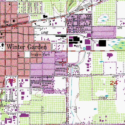 Topographic Map of Church of God, FL