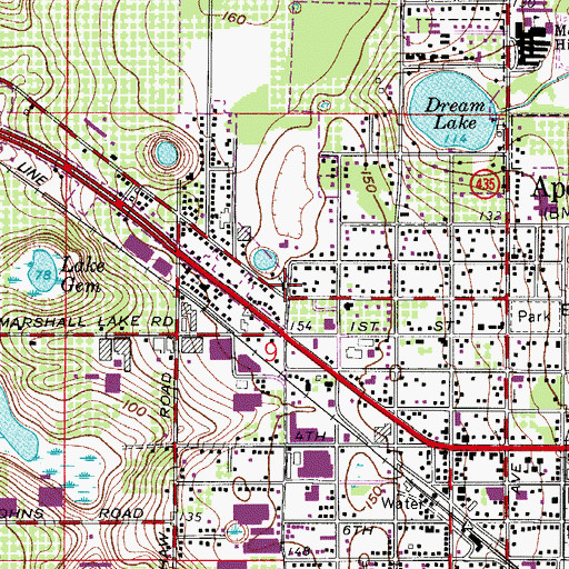 Topographic Map of Church of Christ, FL