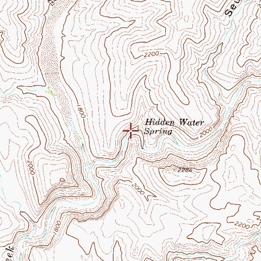 Topographic Map of Hidden Water Spring, AZ