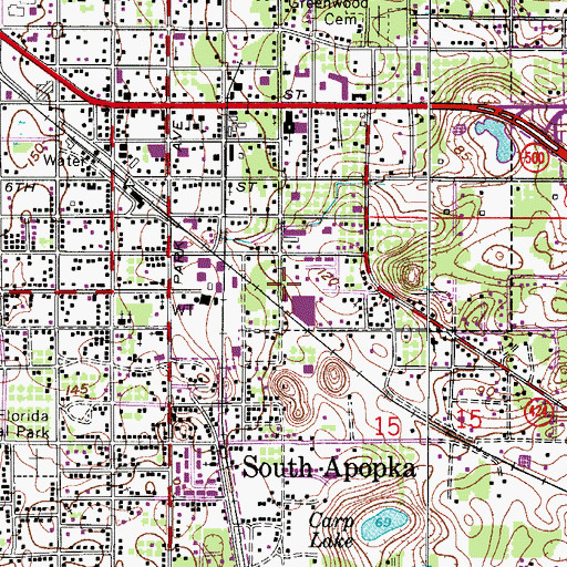 Topographic Map of Church of Christ, FL