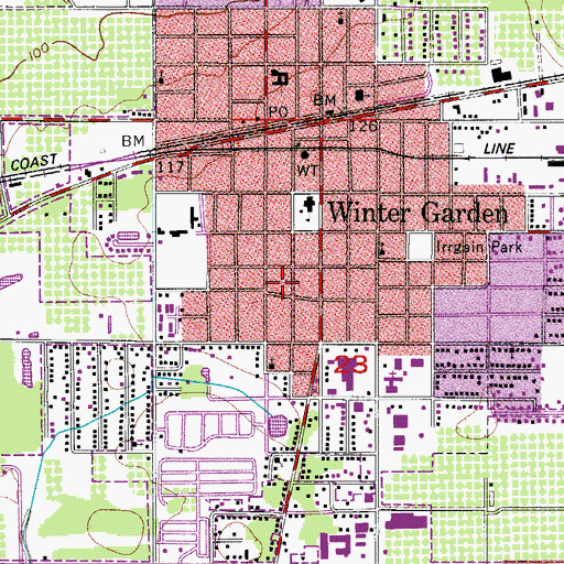 Topographic Map of Church of Christ, FL
