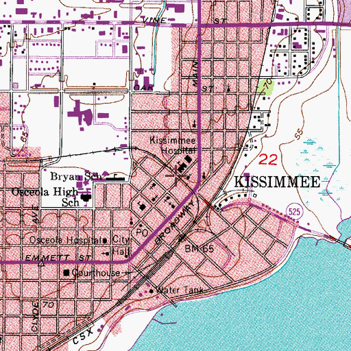 Topographic Map of Church of Christ, FL