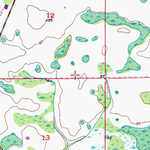 Topographic Map of Central Church of Christ, FL