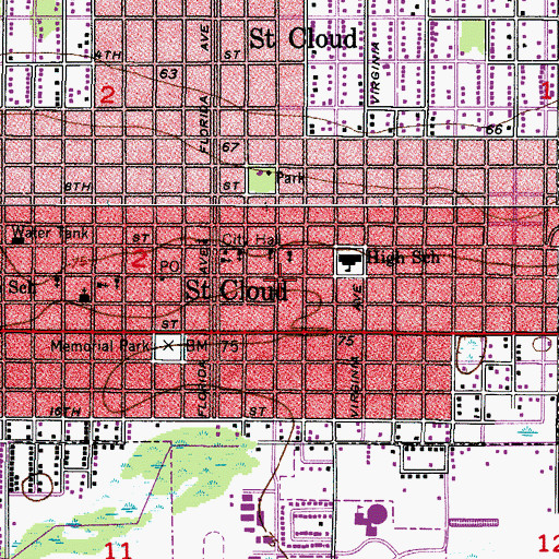 Topographic Map of Christian Science Society, FL