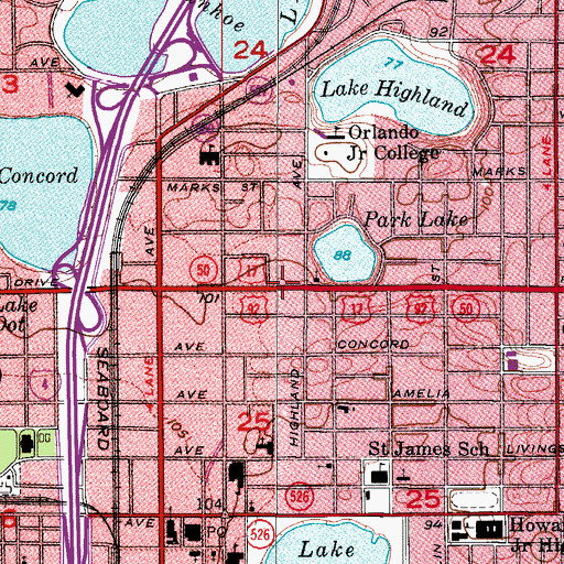 Topographic Map of First Alliance Church, FL