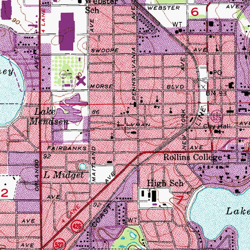 Topographic Map of Saint Margaret Mary Catholic Church, FL