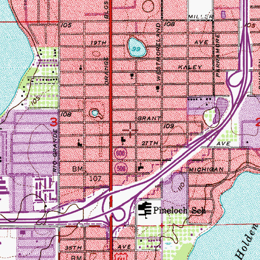 Topographic Map of Saint James Catholic Cathedral, FL