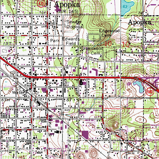 Topographic Map of Saint Francis of Assisi Catholic Church, FL