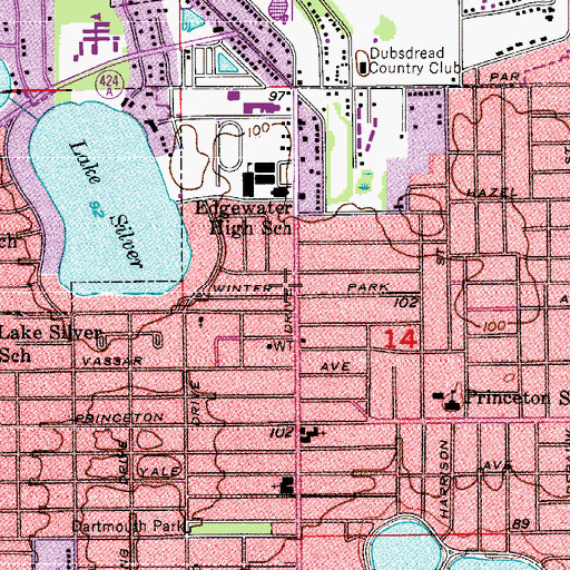 Topographic Map of Saint Charles Church, FL