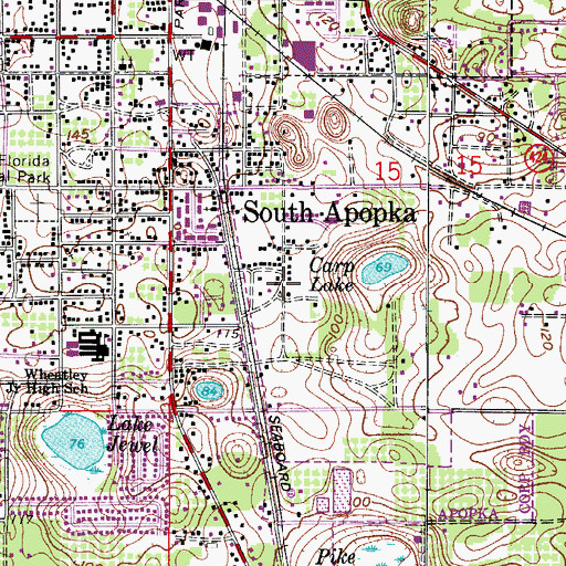 Topographic Map of Holy Family Catholic Church, FL