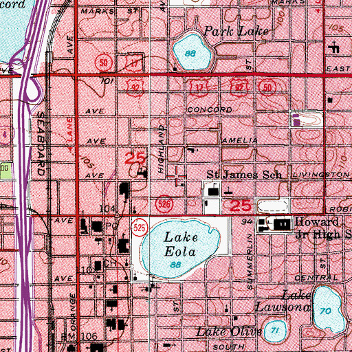 Topographic Map of Haitian Apostolate, FL