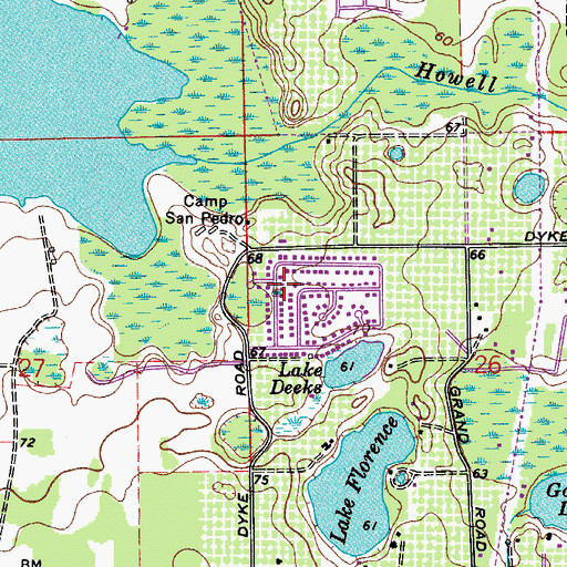 Topographic Map of Augustinian Volunteers, FL
