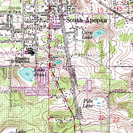 Topographic Map of Grace Brethren Church of Orlando, FL