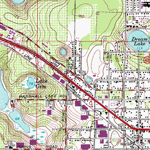 Topographic Map of Bear Lake Bible Chapel, FL