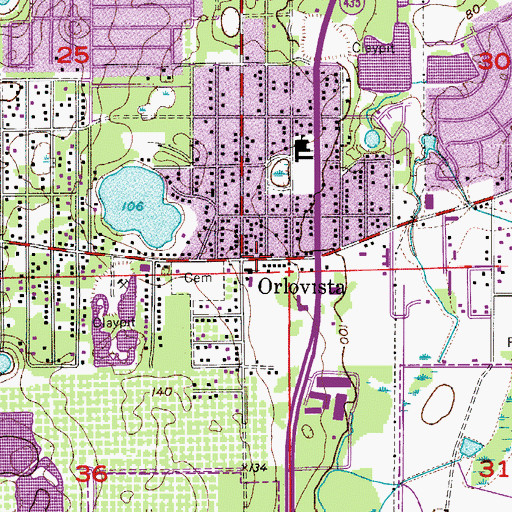 Topographic Map of Kirkman Road United Methodist Church, FL
