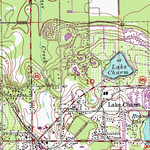 Topographic Map of First United Methodist Church of Oviedo, FL