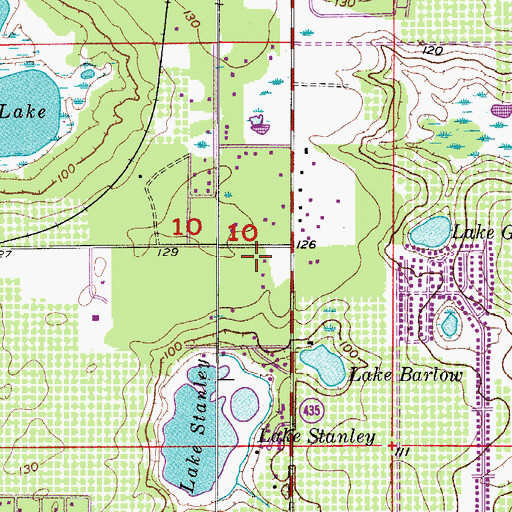 Topographic Map of Salem Lutheran Church, FL