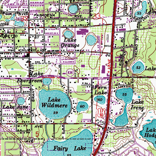 Topographic Map of Saint Stephen Lutheran Church, FL