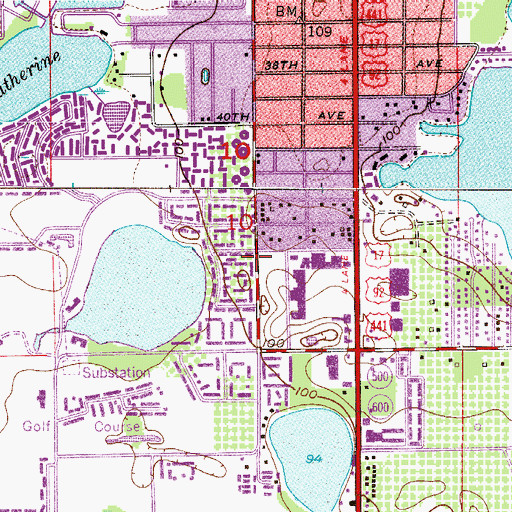 Topographic Map of Resurrection Lutheran, FL