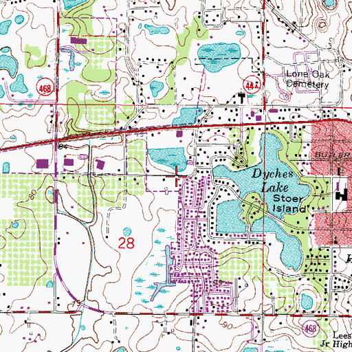 Topographic Map of Lutheran Church Good Shepherd, FL
