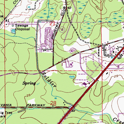 Topographic Map of Hope Lutheran Church Missouri Synod, FL