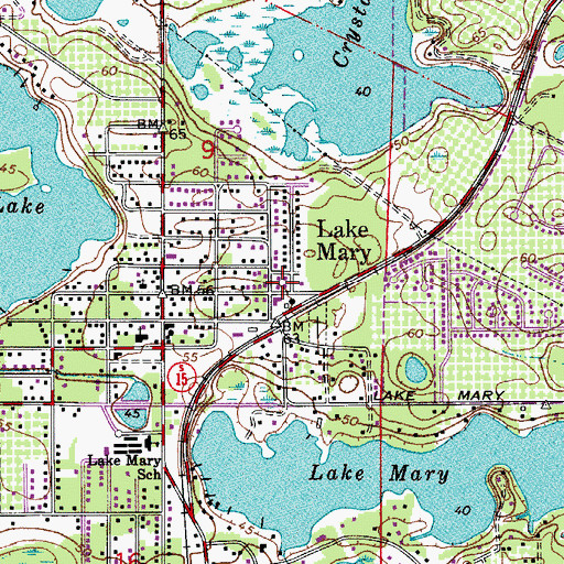 Topographic Map of Holy Cross Lutheran Church, FL