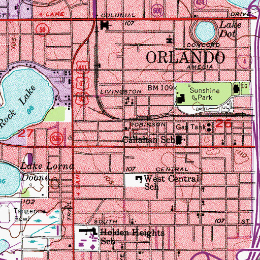 Topographic Map of Jehovahs Witnesses Kingdom Hall, FL