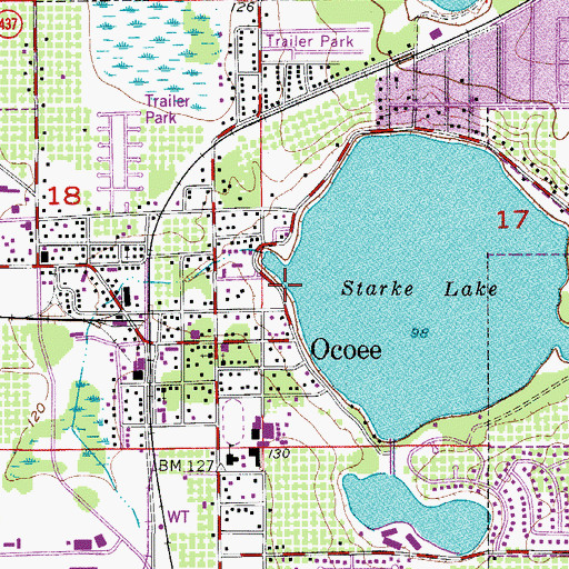 Topographic Map of Fellowship Bible Church, FL