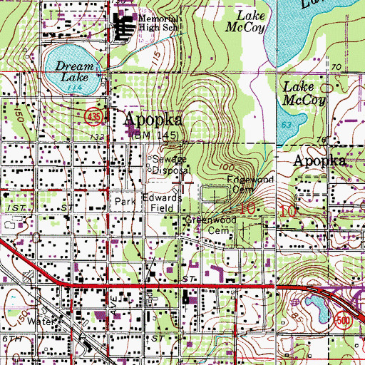 Topographic Map of Saint Matthew Holiness Church, FL