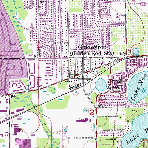 Topographic Map of Full Gospel Assembly, FL