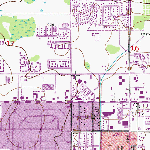 Topographic Map of Free Methodist Church, FL