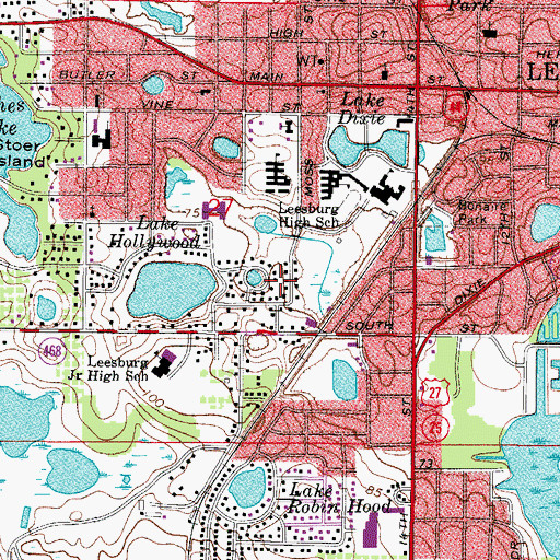 Topographic Map of Holy Cross Parish, FL
