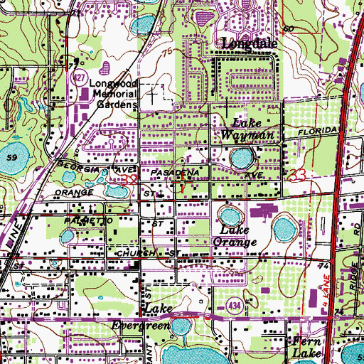 Topographic Map of Episcopal Church of the Resurrection, FL