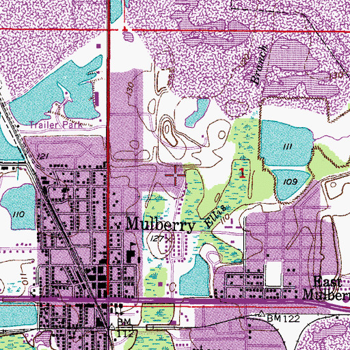 Topographic Map of Spurgeon Baptist Bible College, FL