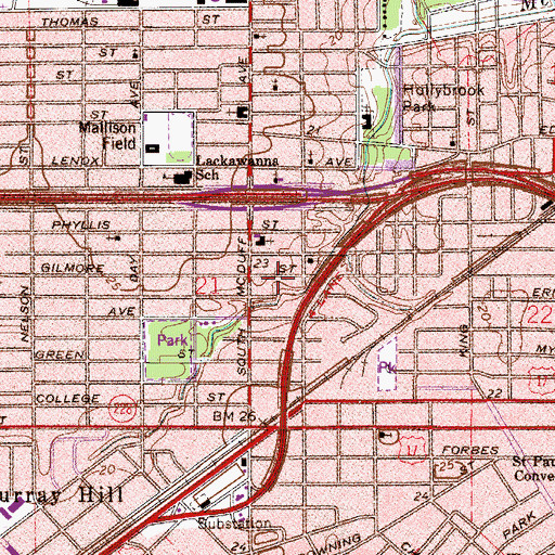 Topographic Map of Trinity Baptist College, FL