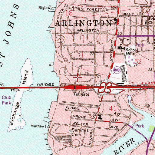 Topographic Map of Jones College, FL