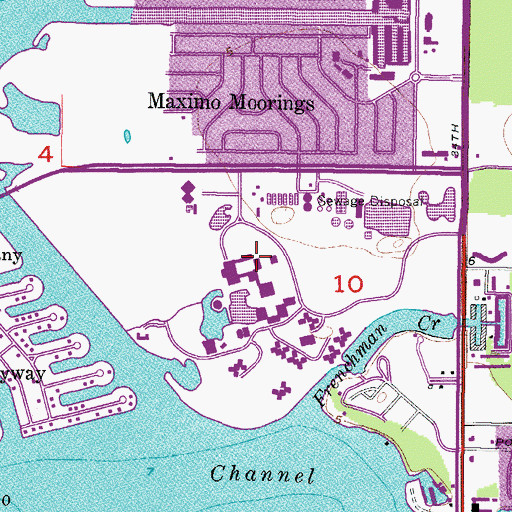 Topographic Map of Eckerd College, FL