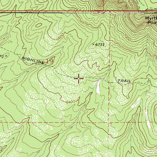 Topographic Map of Highline National Recreation Trail, AZ