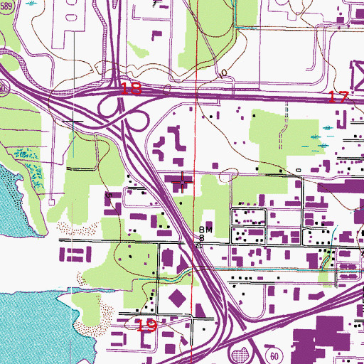 Topographic Map of International Academy of Merchandising and Design, FL