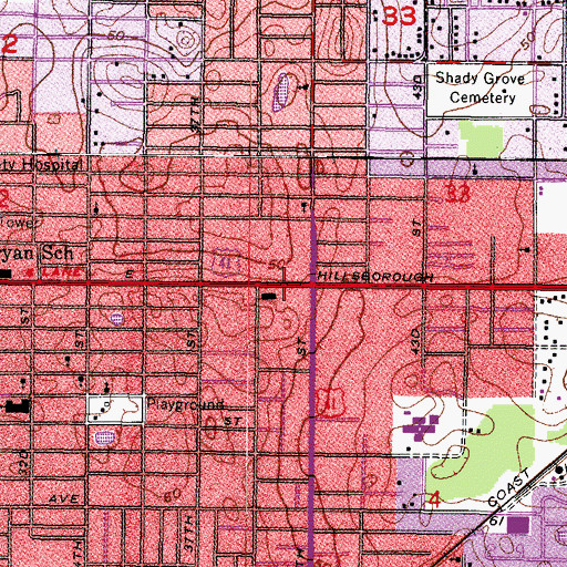 Topographic Map of National Education Center - Tampa Technical Institute, FL