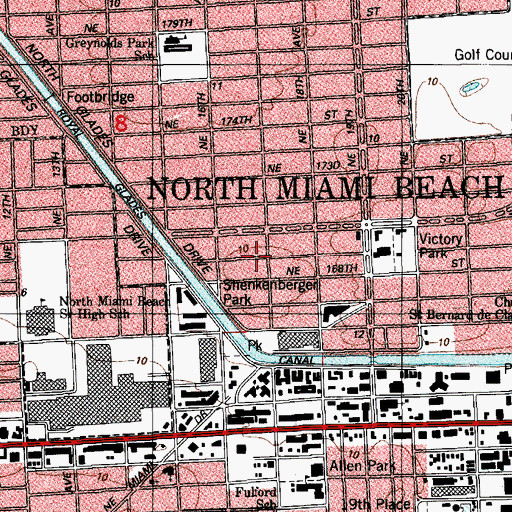 Topographic Map of Southeastern College of Osteopathic Medicine, FL