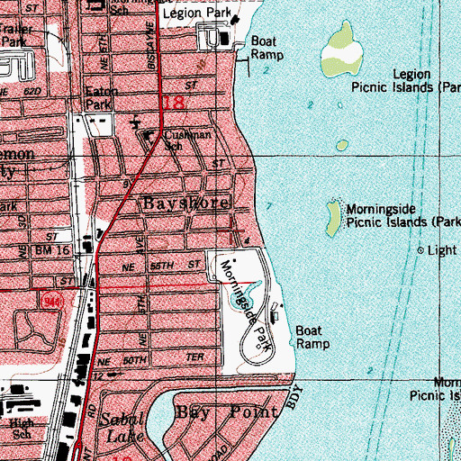 Topographic Map of International Fine Arts College, FL