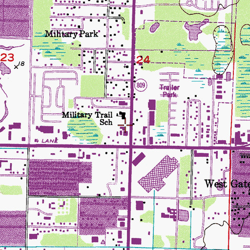 Topographic Map of Northwood Institute-Florida Education Center, FL