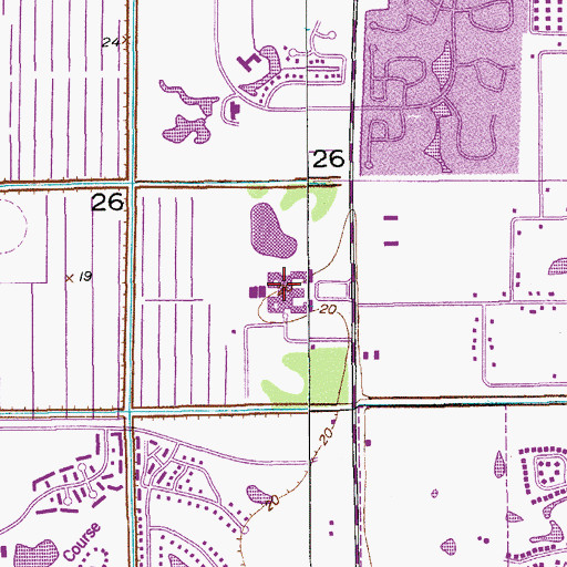 Topographic Map of Saint Vincent de Paul Regional Seminary, FL