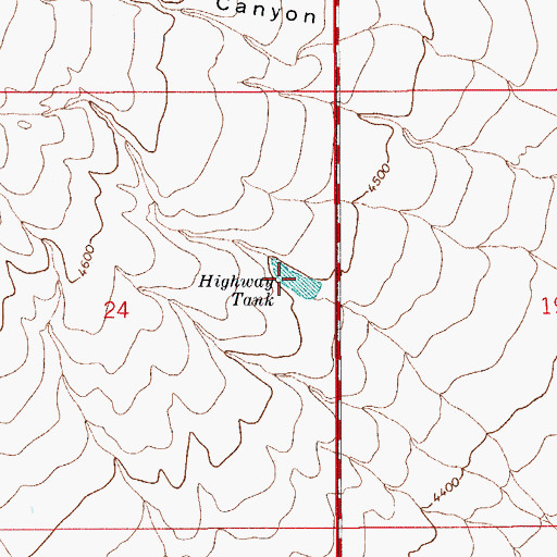 Topographic Map of Highway Tank, AZ