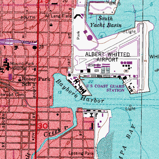 Topographic Map of University of South Florida - Saint Petersburg Campus, FL